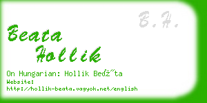 beata hollik business card